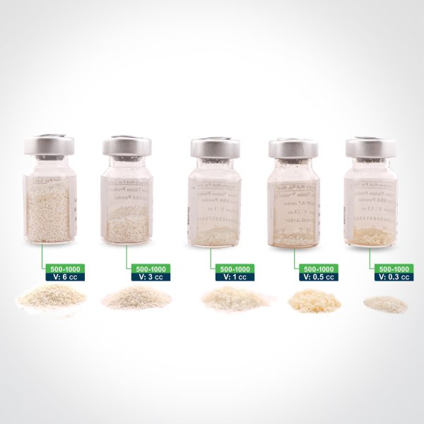 محصولات آلوگرفت پودر با منشا استخوان های کنسلوس یا کورتیکال هستند