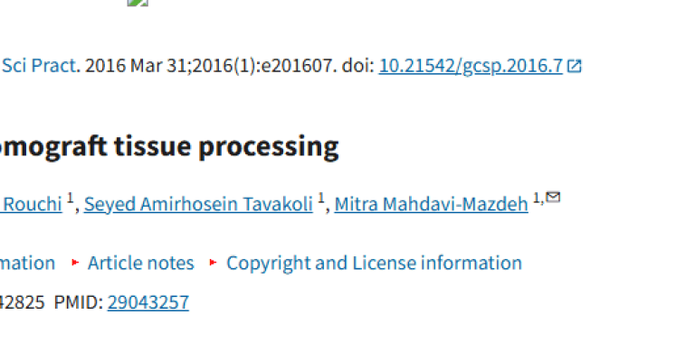 Iranian homograft tissue processing